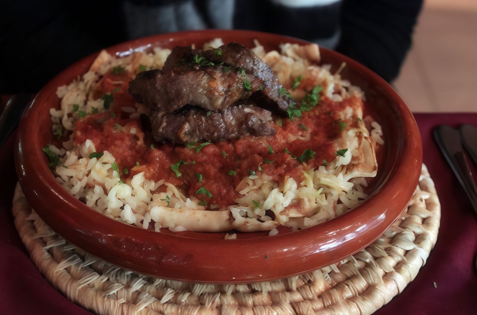 Meat Fatteh Casserole