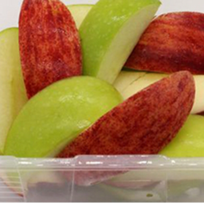 Green and red apple dish