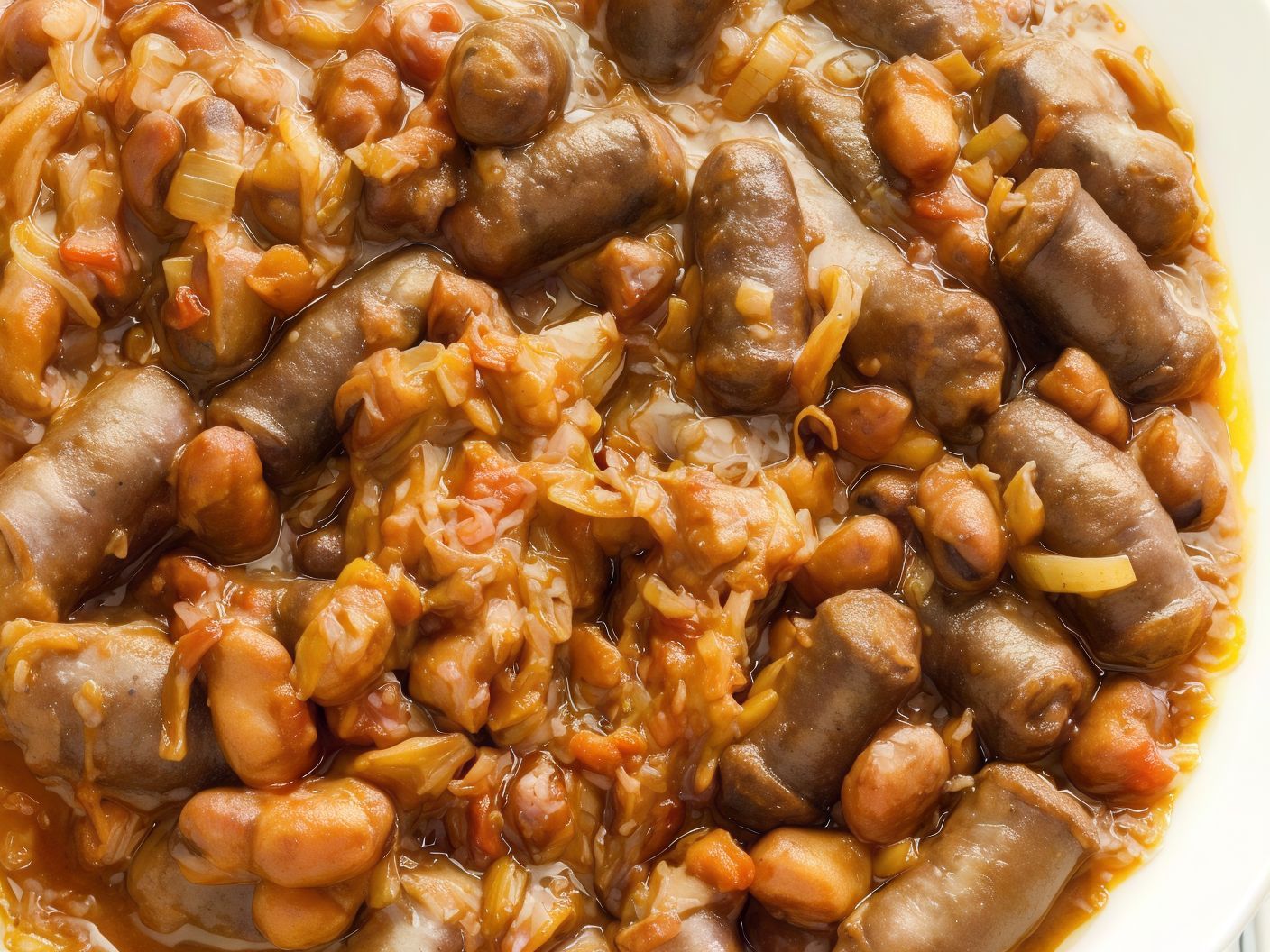 Small Foul With Oriental Sausage Dish