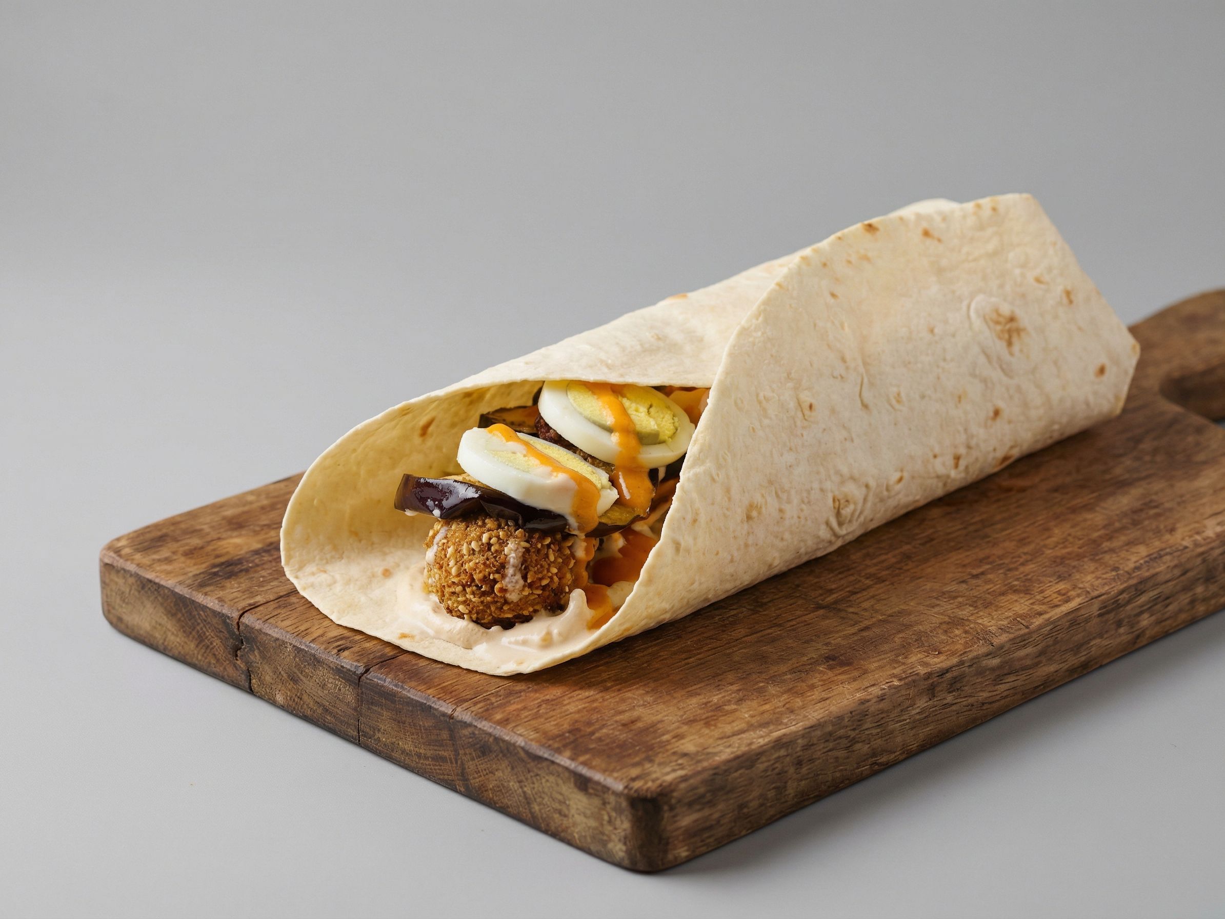 Falafel With Boiled Eggs Sandwich