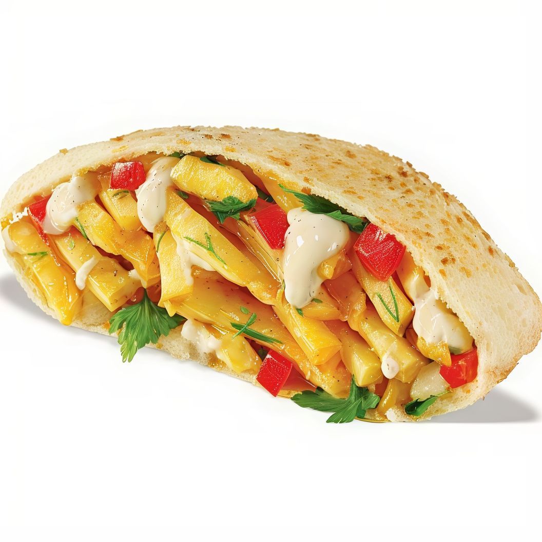 Potato With Boiled Eggs Sandwich