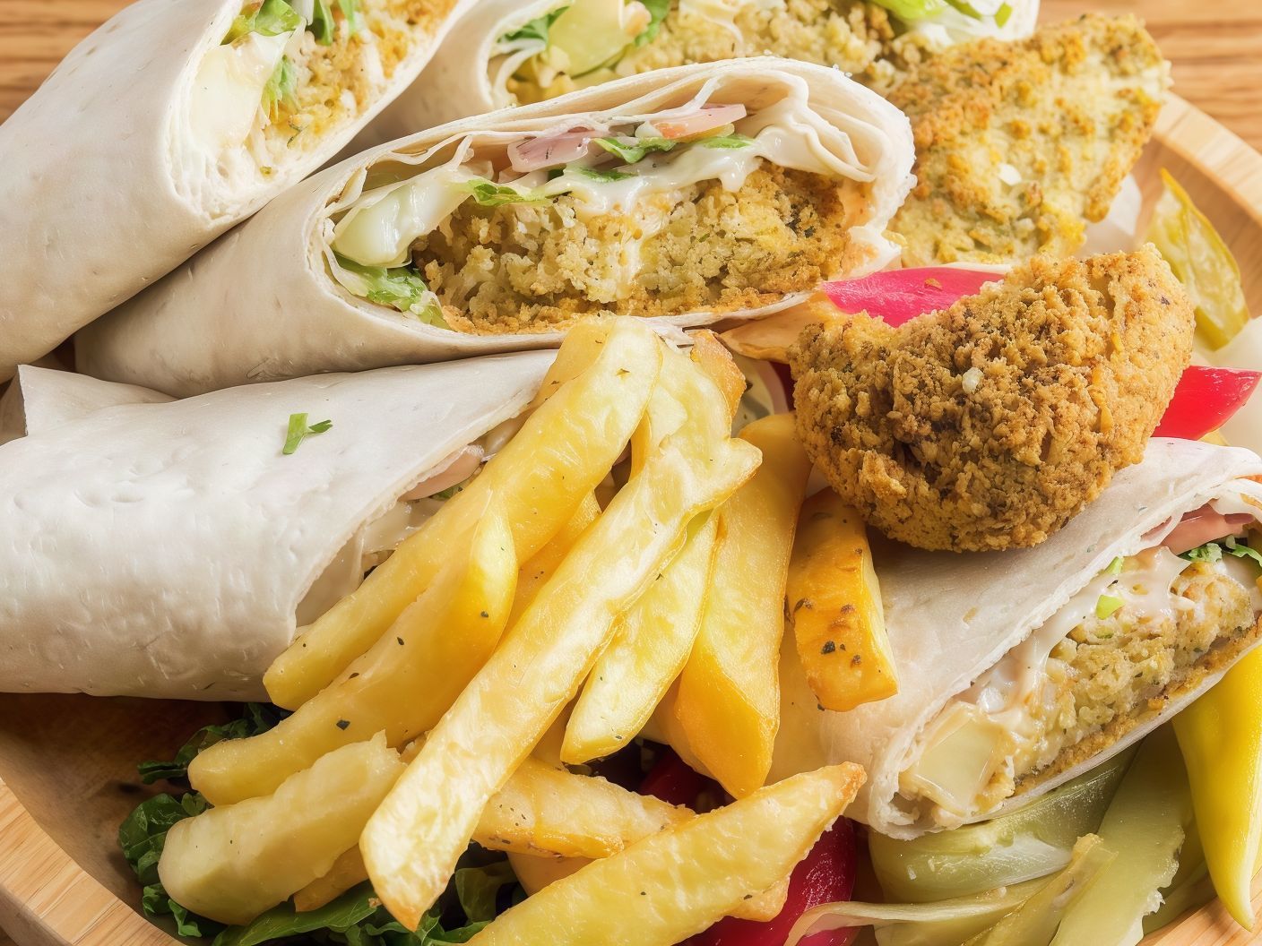 Potato With Falafel Sandwich