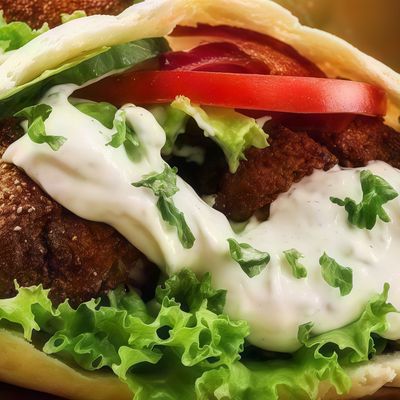 Taamia With Ketchub And Mayonnaise Sandwich