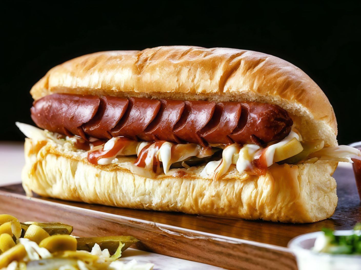 Sausage With Eggs Sandwich