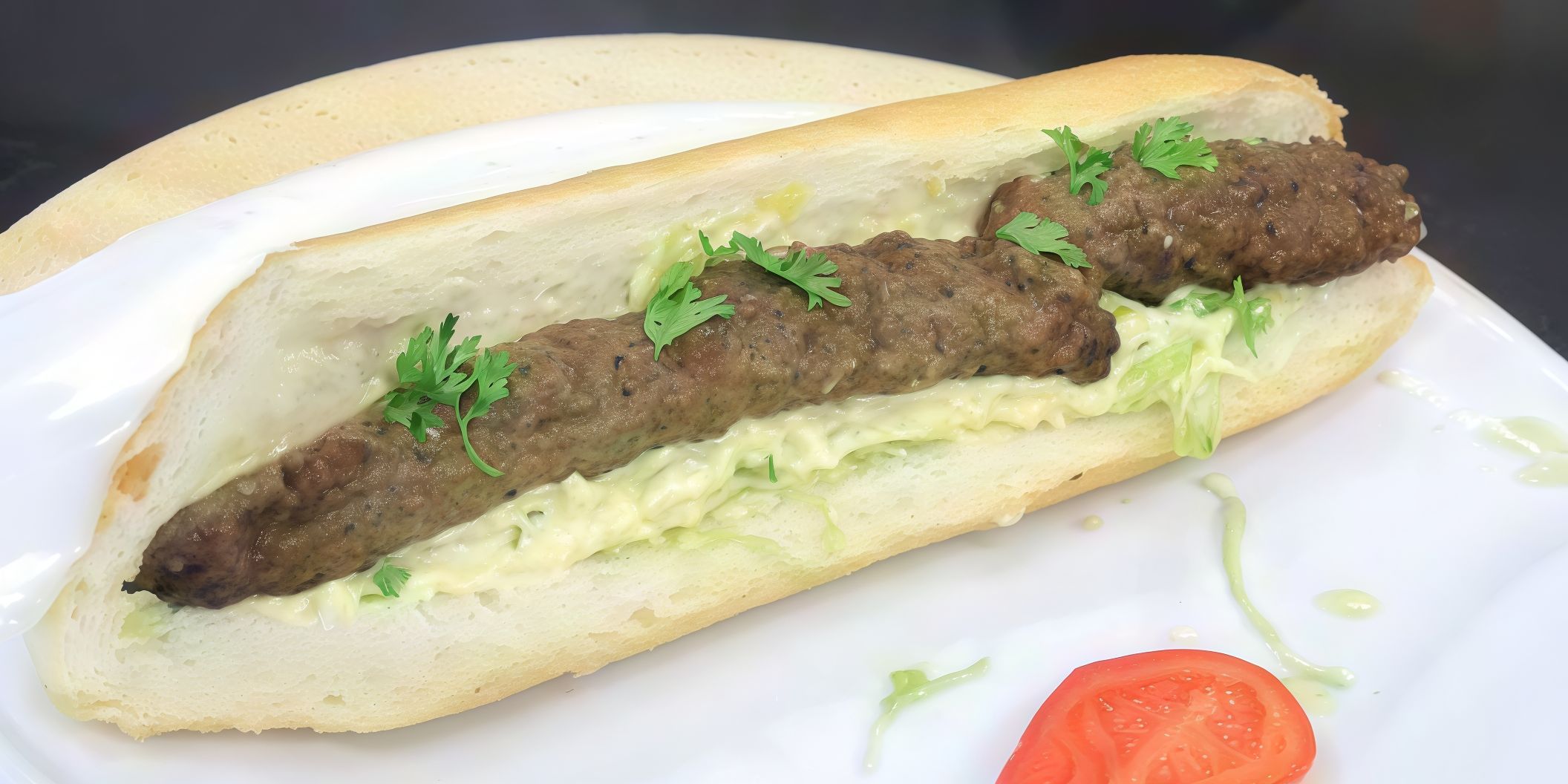 Kofta With Cheese Sandwich