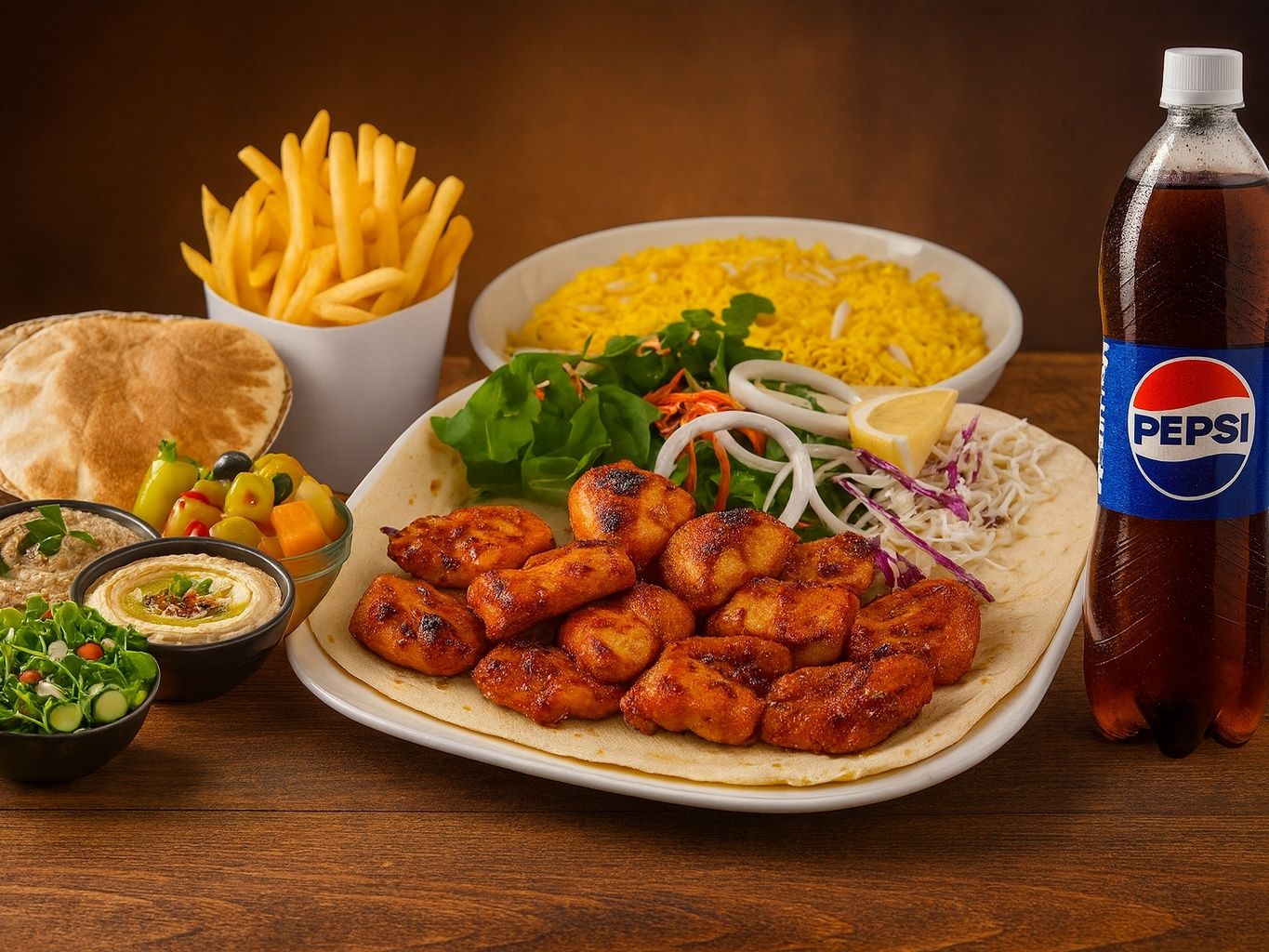 Family Chicken Shish Meal