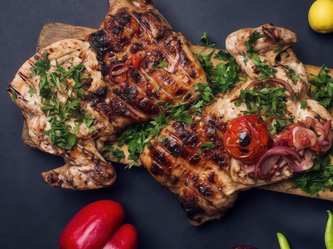 Boneless Charcoal Grilled Chicken With Rice