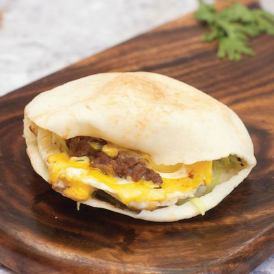 French Fries on Eggs Sandwich