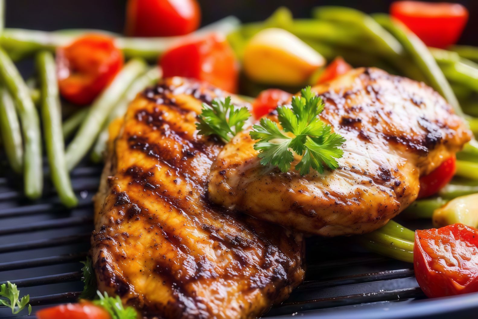 Grilled chicken breasts