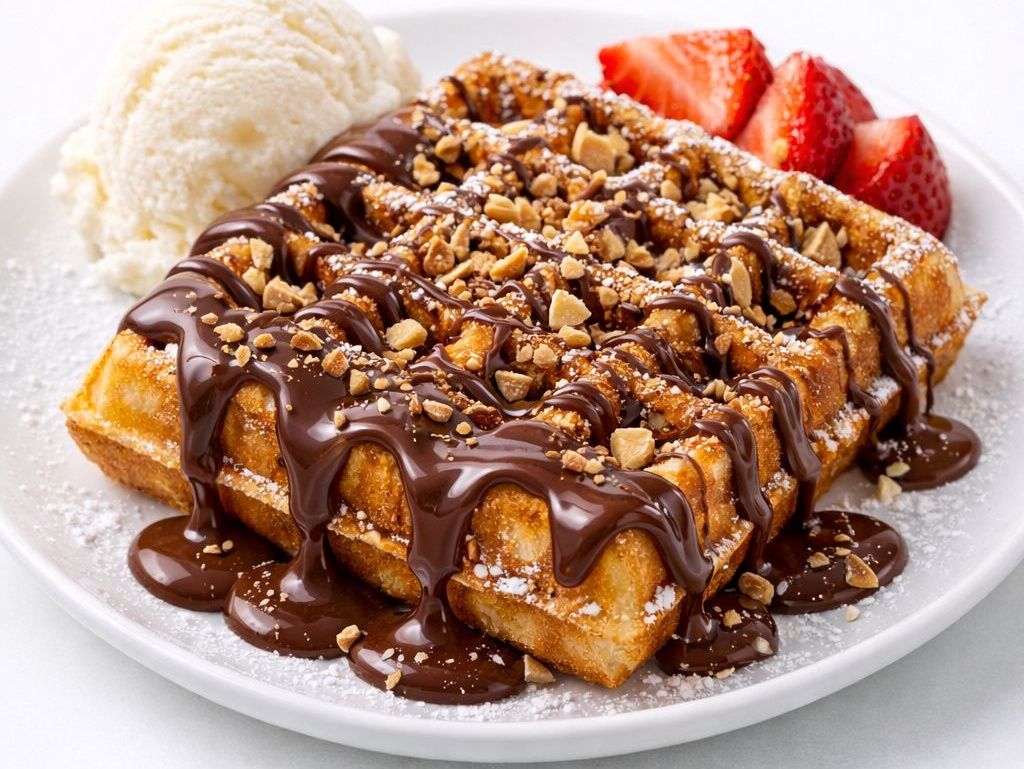 Creamy Hazelnut Chocolate Waffle