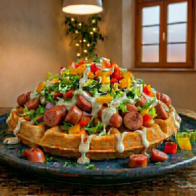 Hot Dog Waffle
