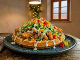 Waffle Chicken slices Strips