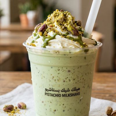 Pistachio Milkshake With Nuts