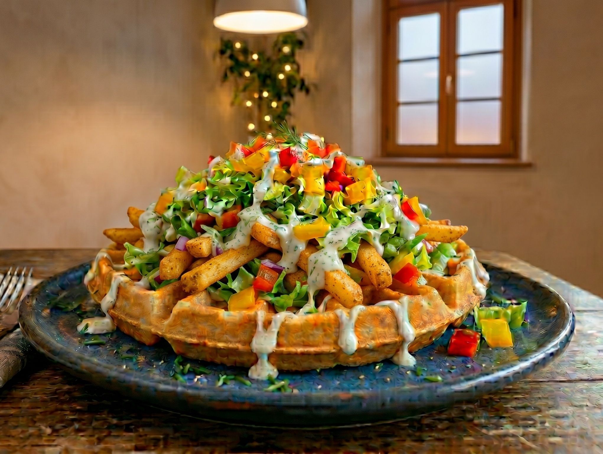 Waffle fries
