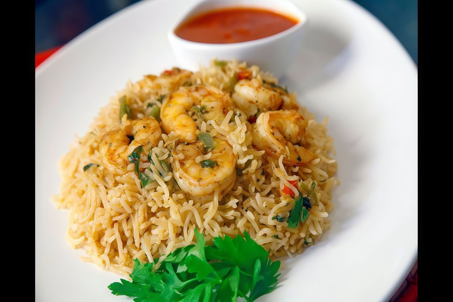Shrimp with khalta Rice