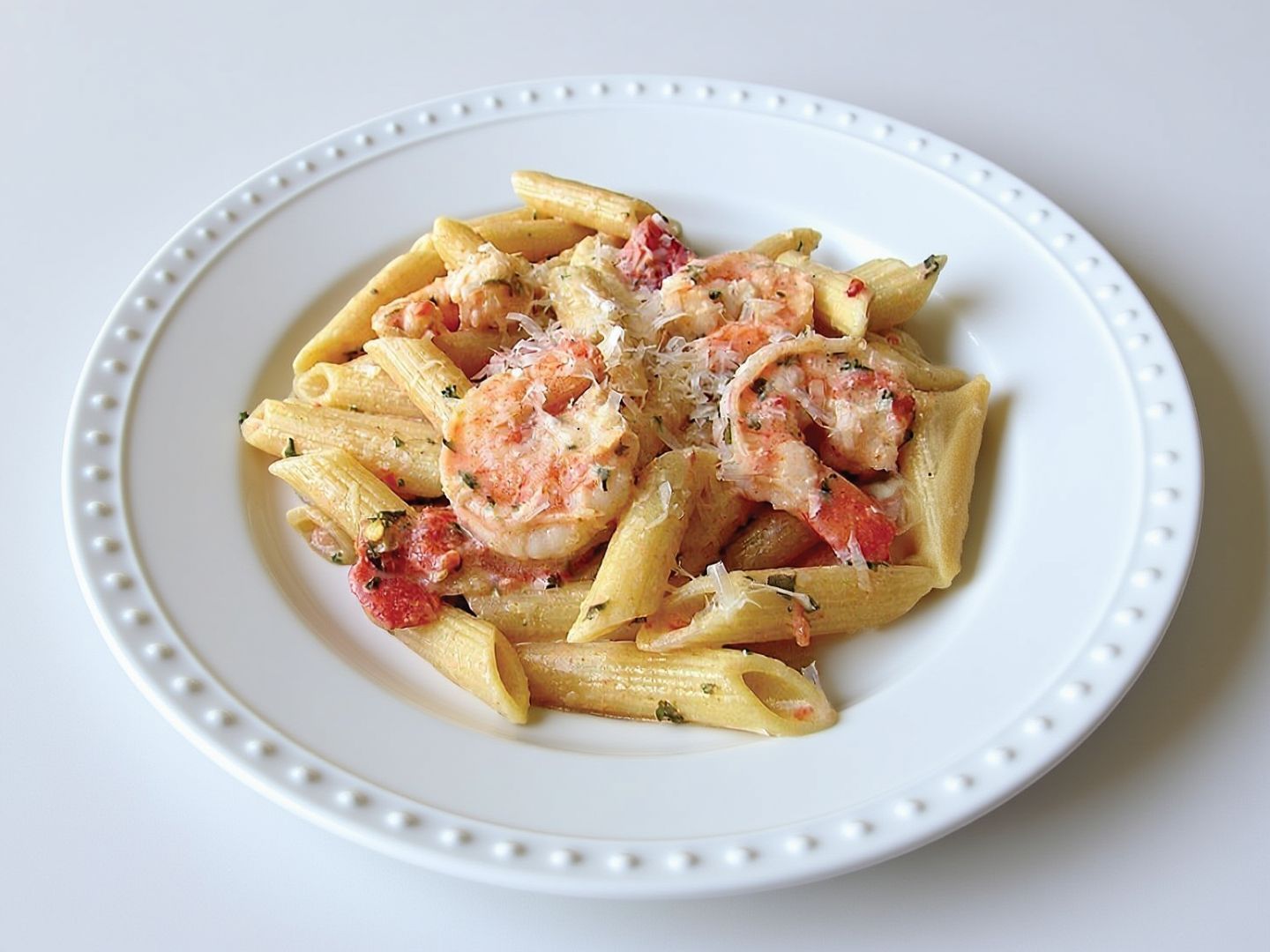 Penne con Gamberi