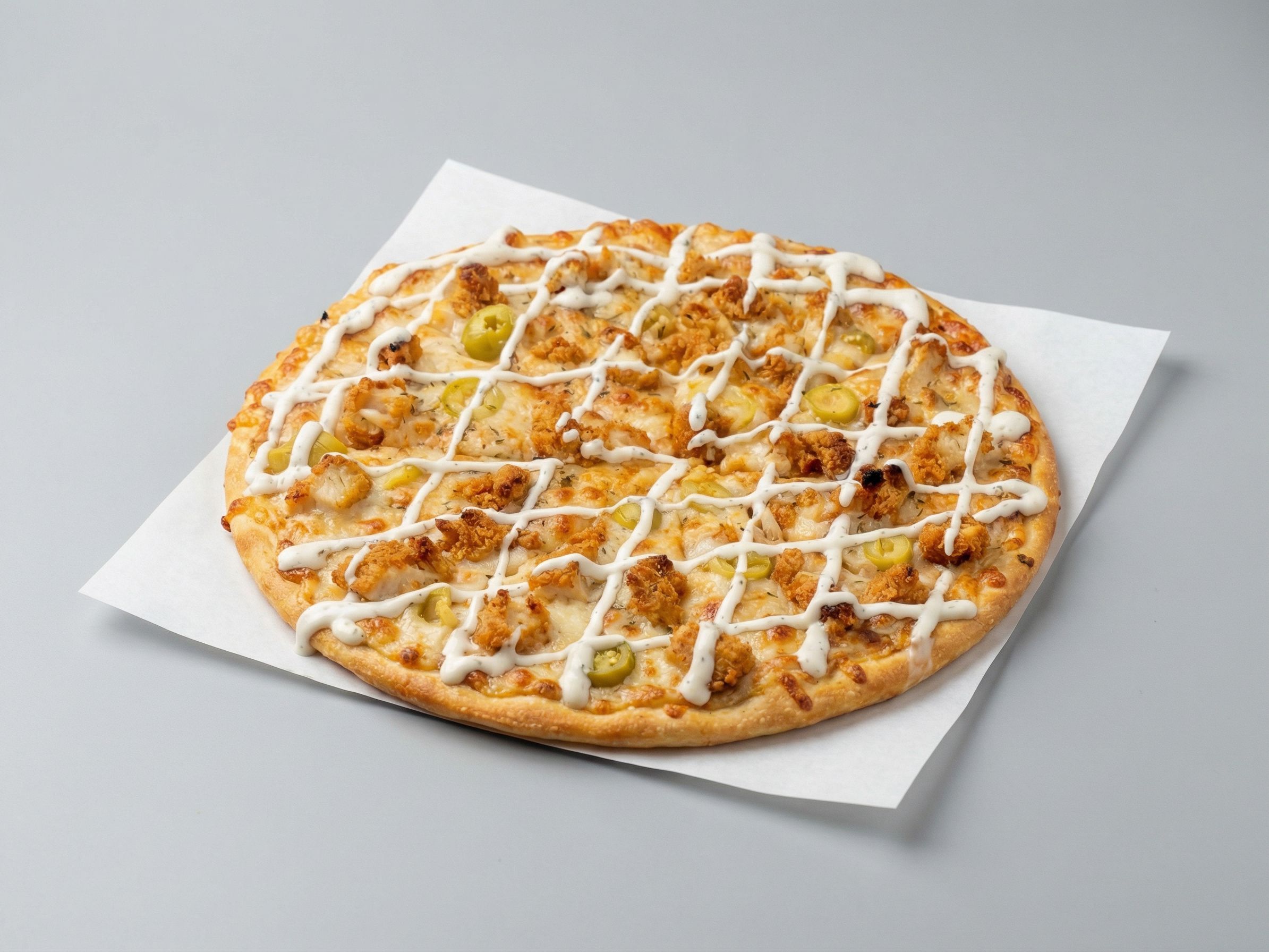 Crunchy Chicken Ranch pizza