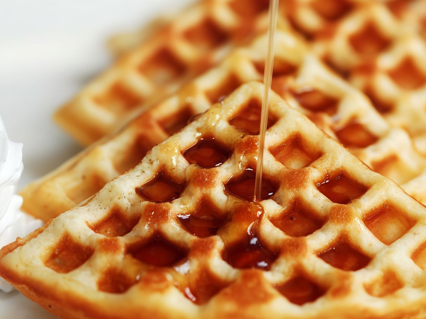 Fasting Waffle With Honey