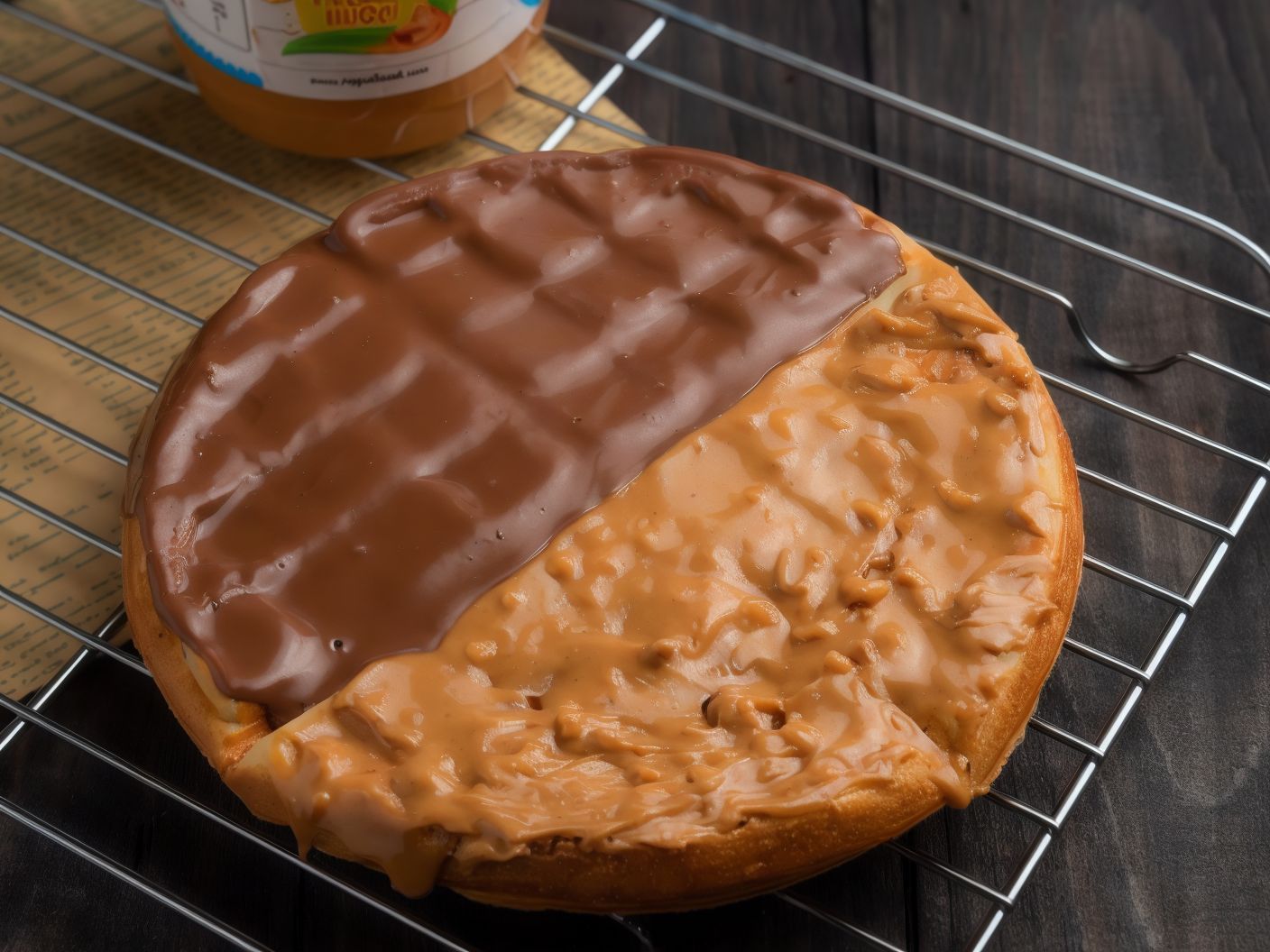 Fasting Mix Nutella And Peanut Butter Waffle