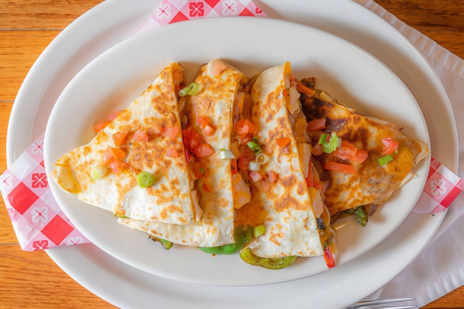 Oriental Sausage Quesadilla