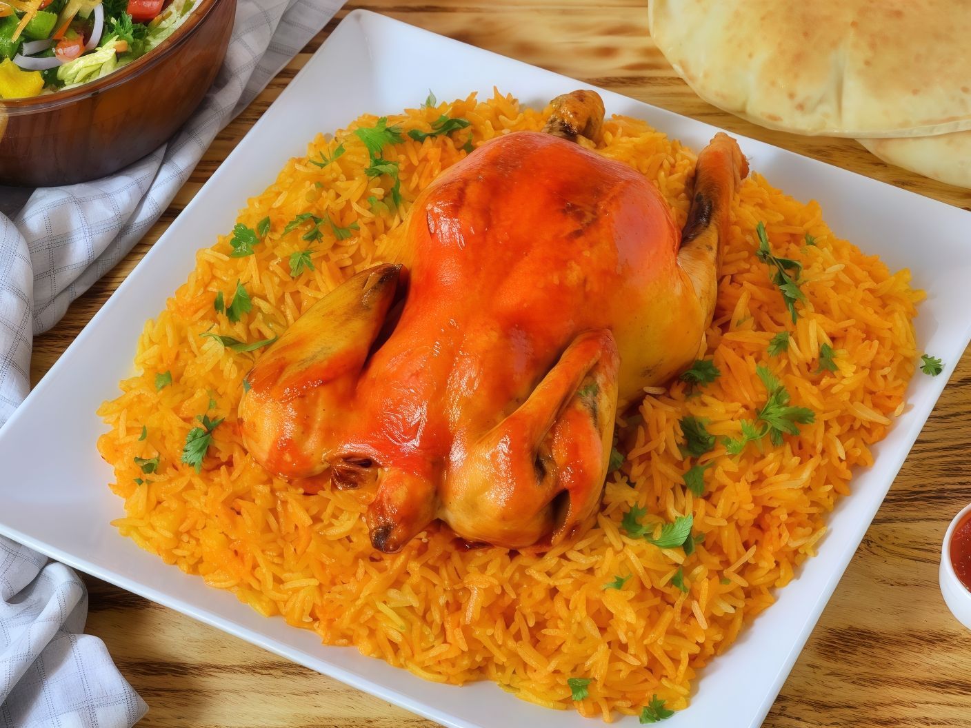 Whole Mandi Chicken On 4 Rice