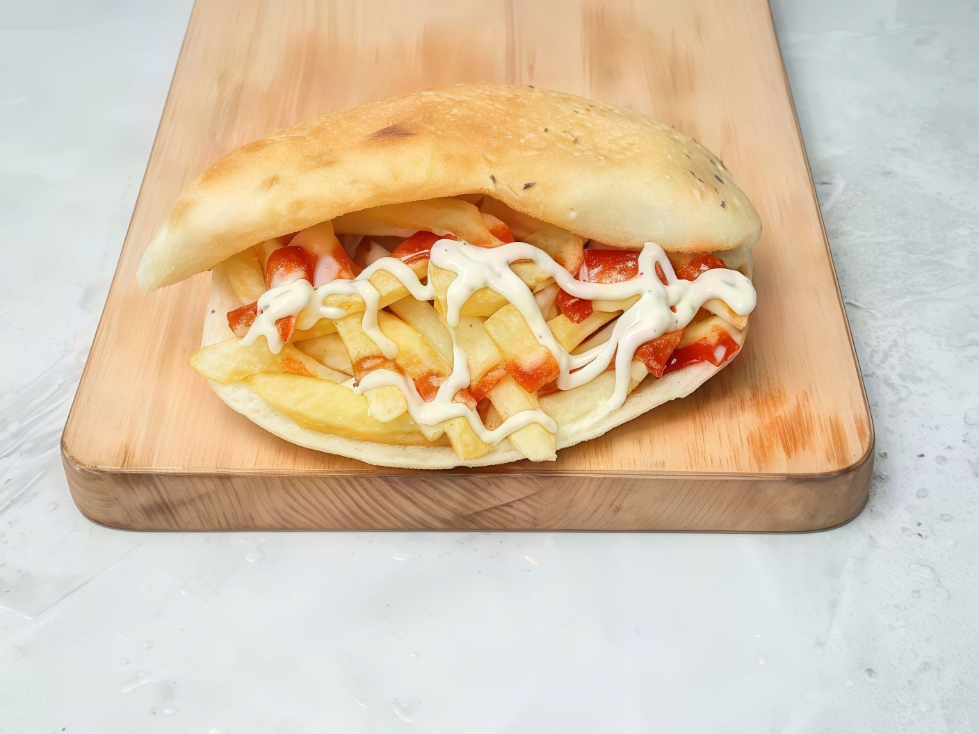 Fries With Mayonnaise Sandwich