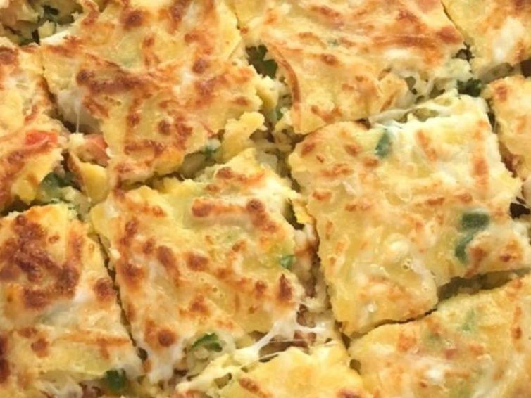Large Chicken Fajita Pie