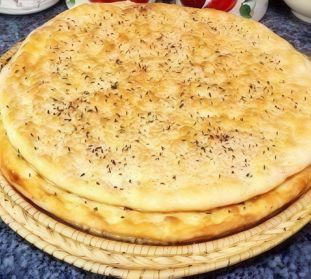Tamees with kofta and mozzarella