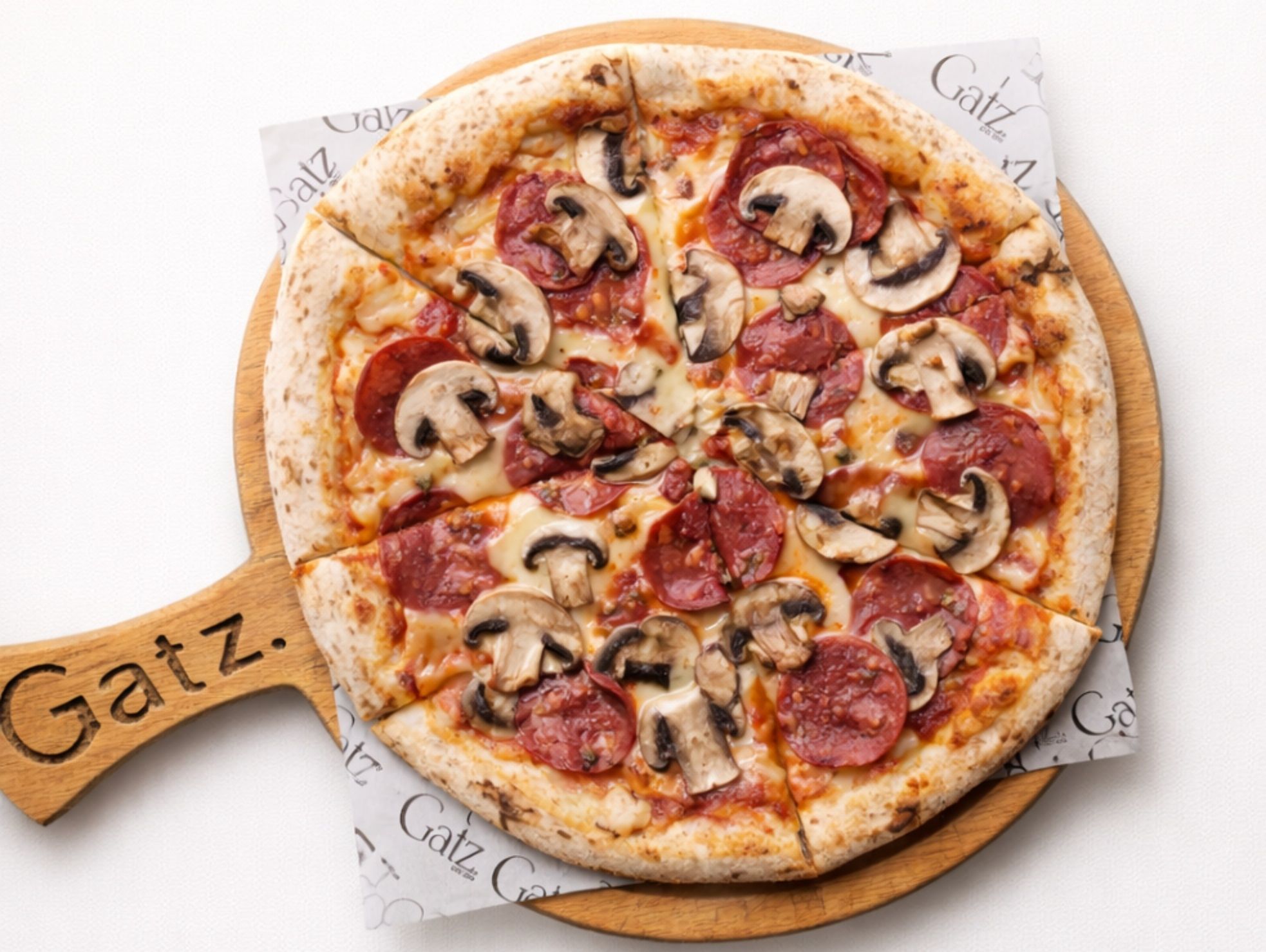 Mushroom & Pastrami Pizza