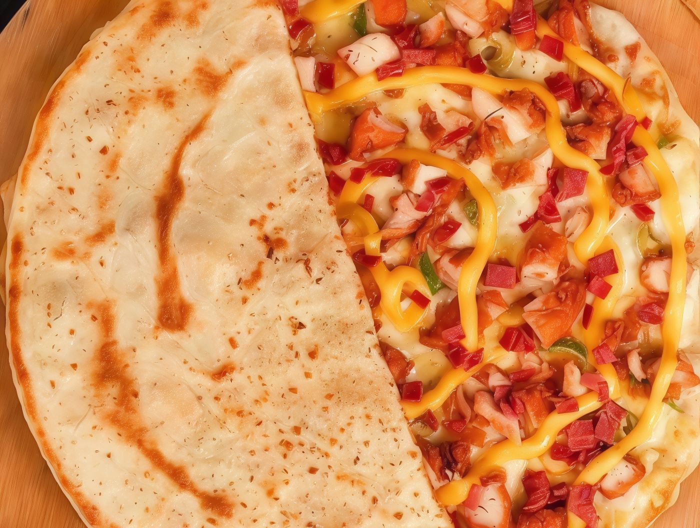 Fish Crepe Pizza