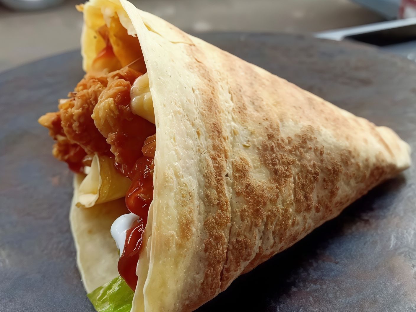 Chicken Burger Crepe