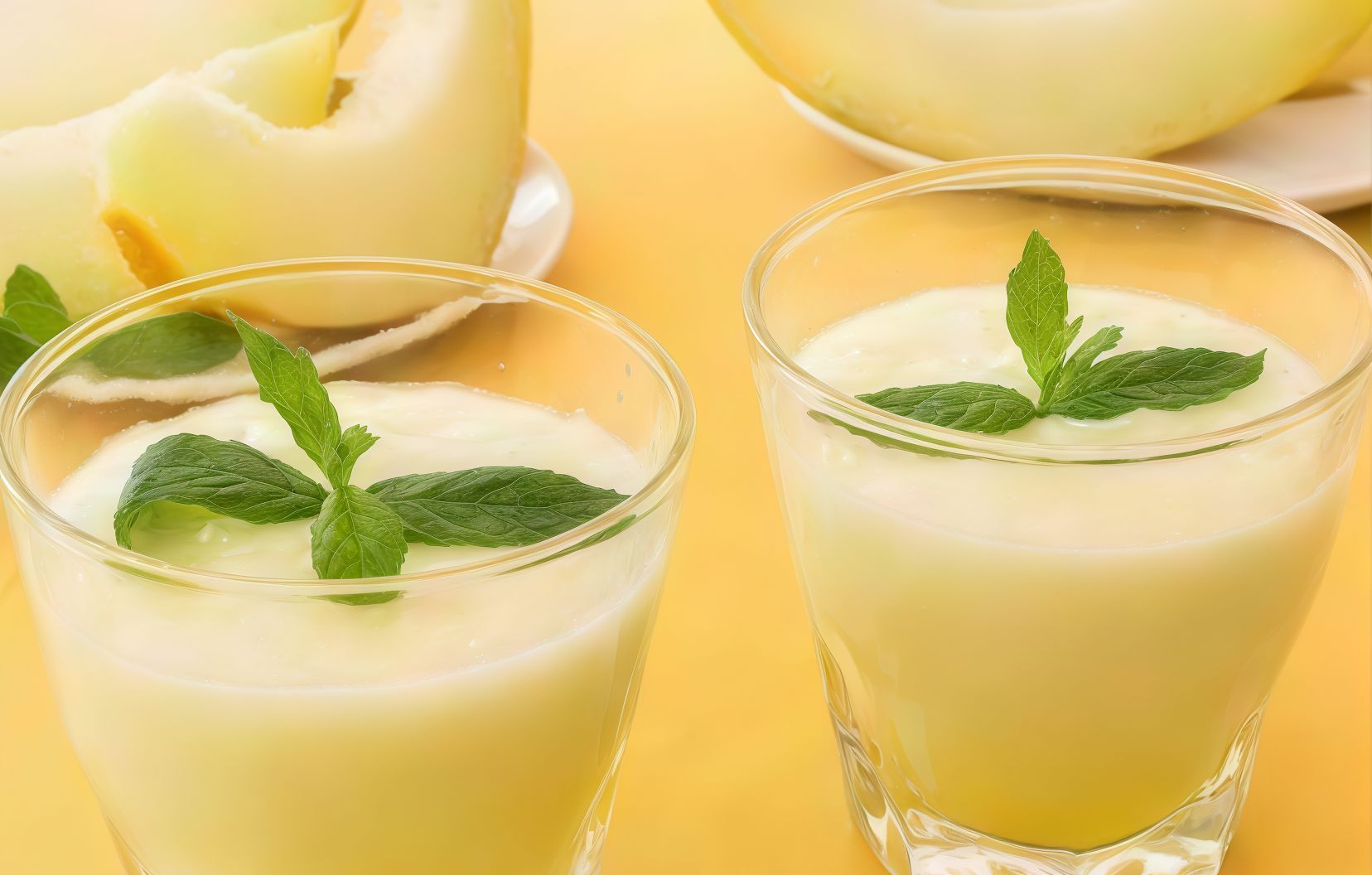 Cantaloupe With Milk Juice