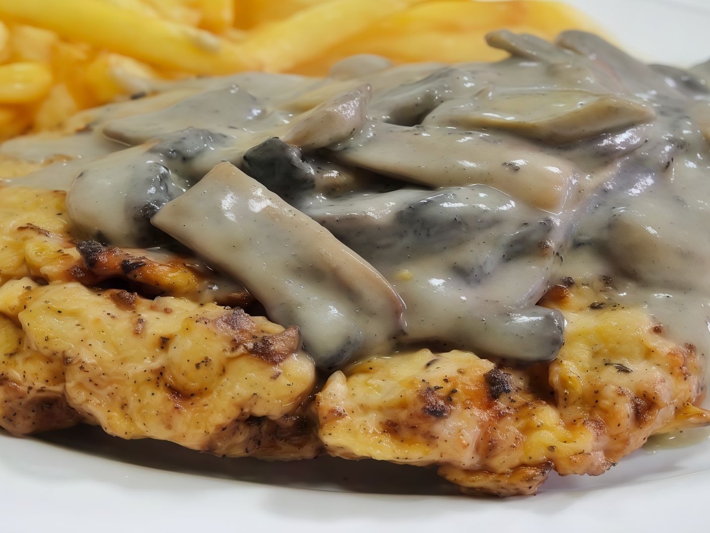 Veal Mushroom Creamy Sauce