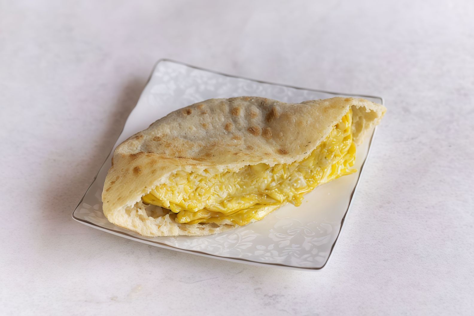 Omelette Sandwich With Old Cheese
