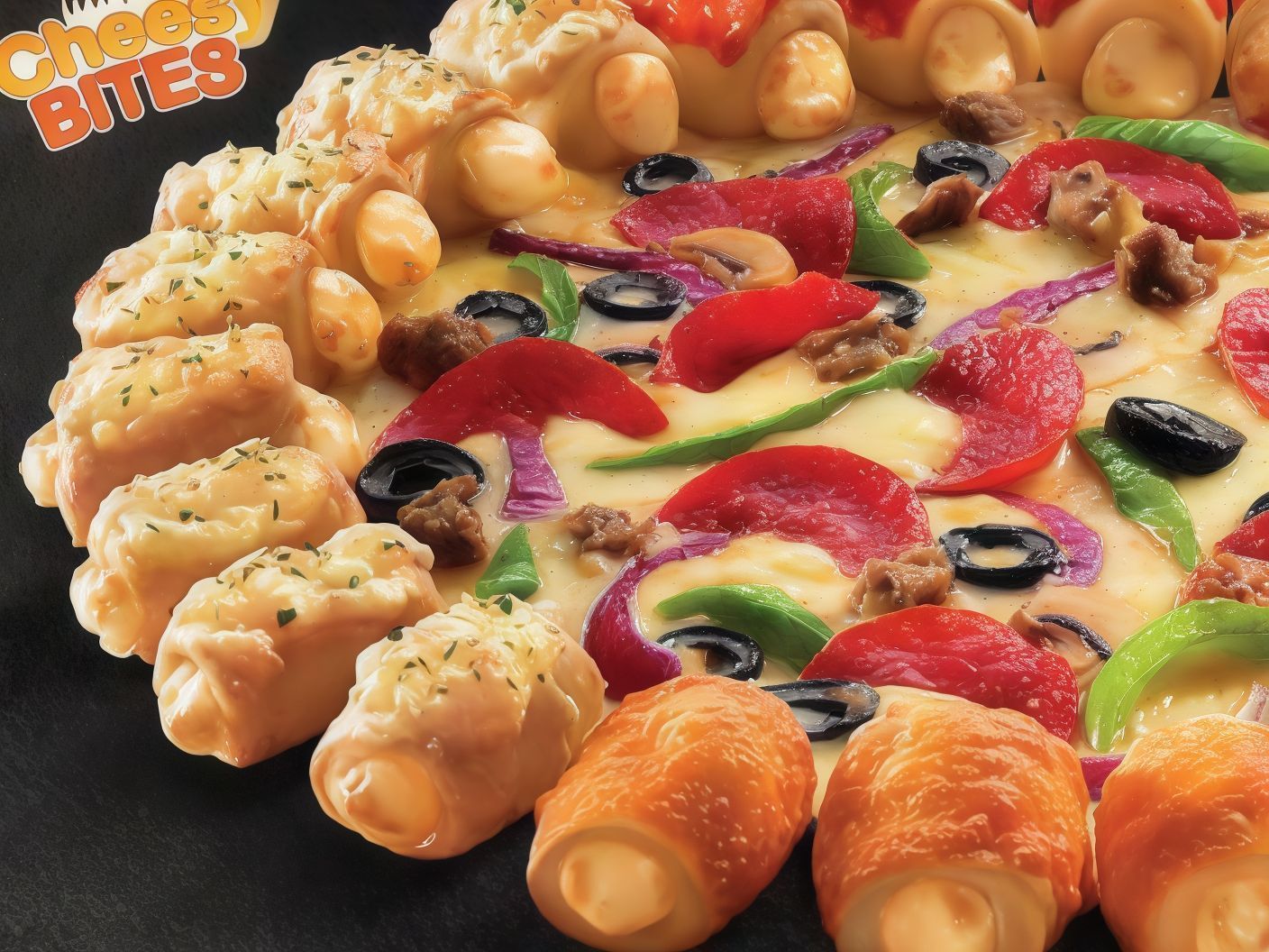 Cheesy Bites Pastrami Pizza