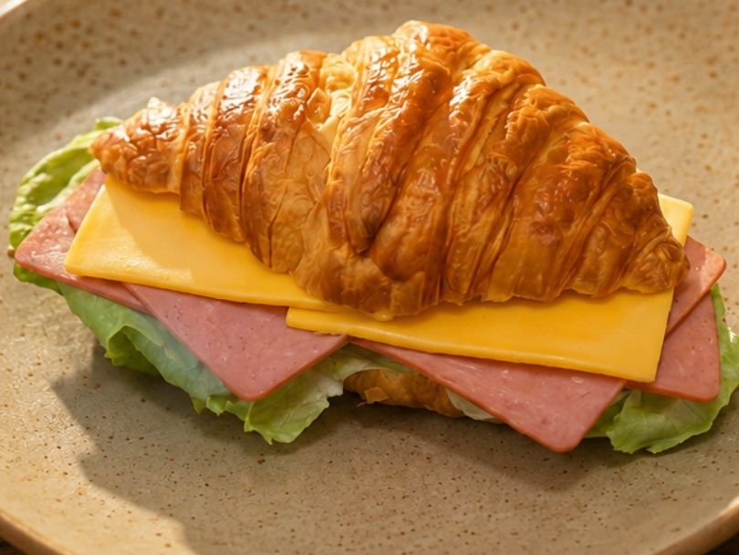 cheddar roast beef croissant