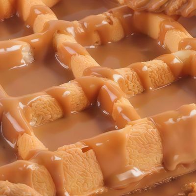 White Chocolate With Lotus And Caramel Waffle