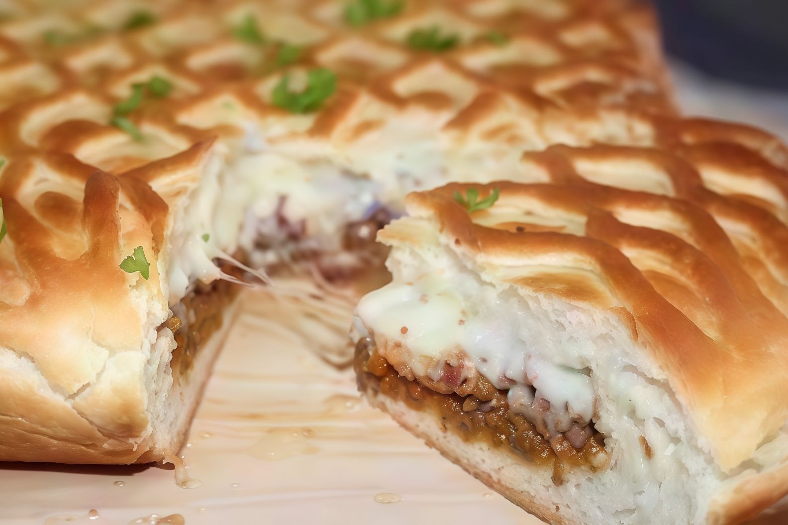 Oriental Sausage Sandwich Pie
