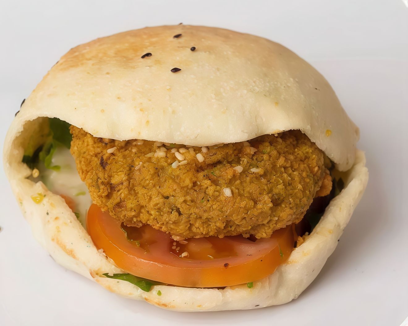 Falafel With Baba Ghannoug Sandwich
