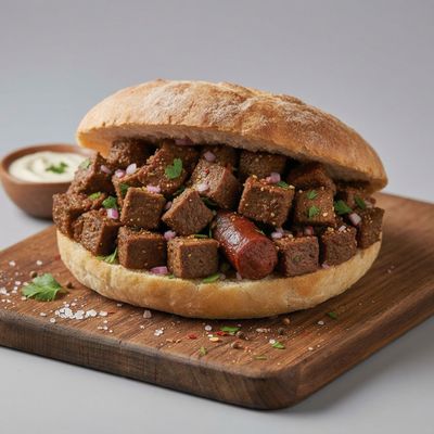Fasha, Liver, and Mombar Sandwich