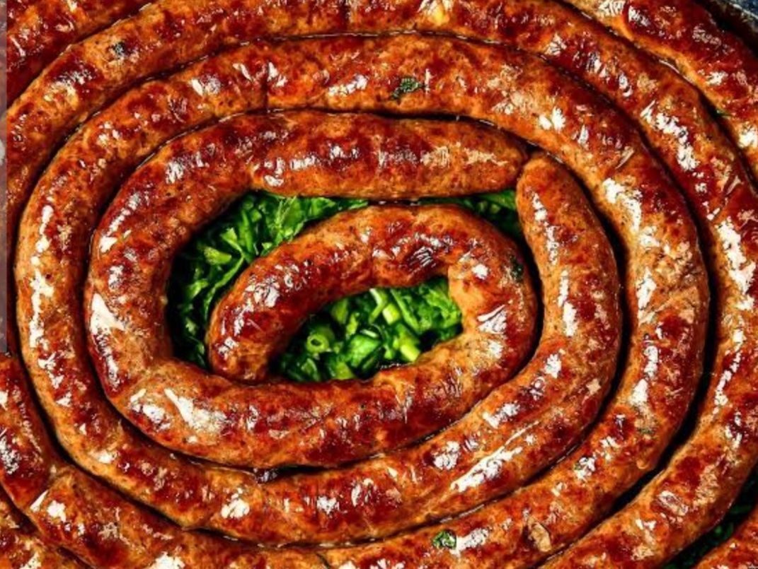 a Quarter Kilo of Charcoal-grilled Lamb Sausage