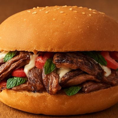 شاورما لحم ساندويش كايزر
