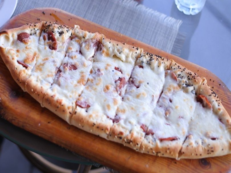 Pepperoni and Cheese Pide