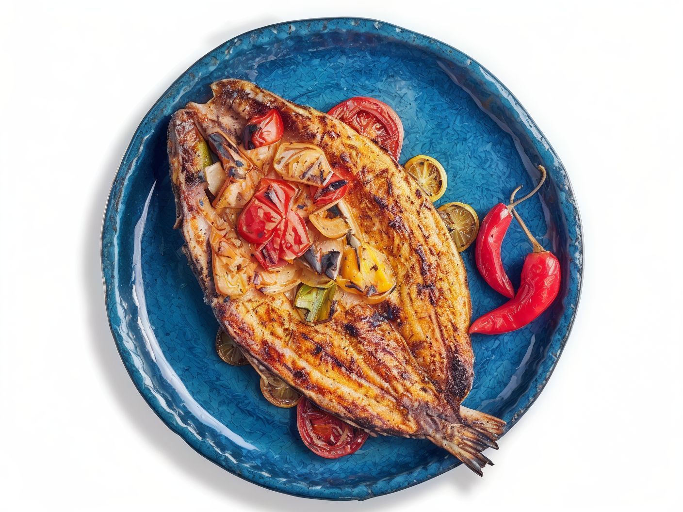 Grilled Grey Mullet Meal.