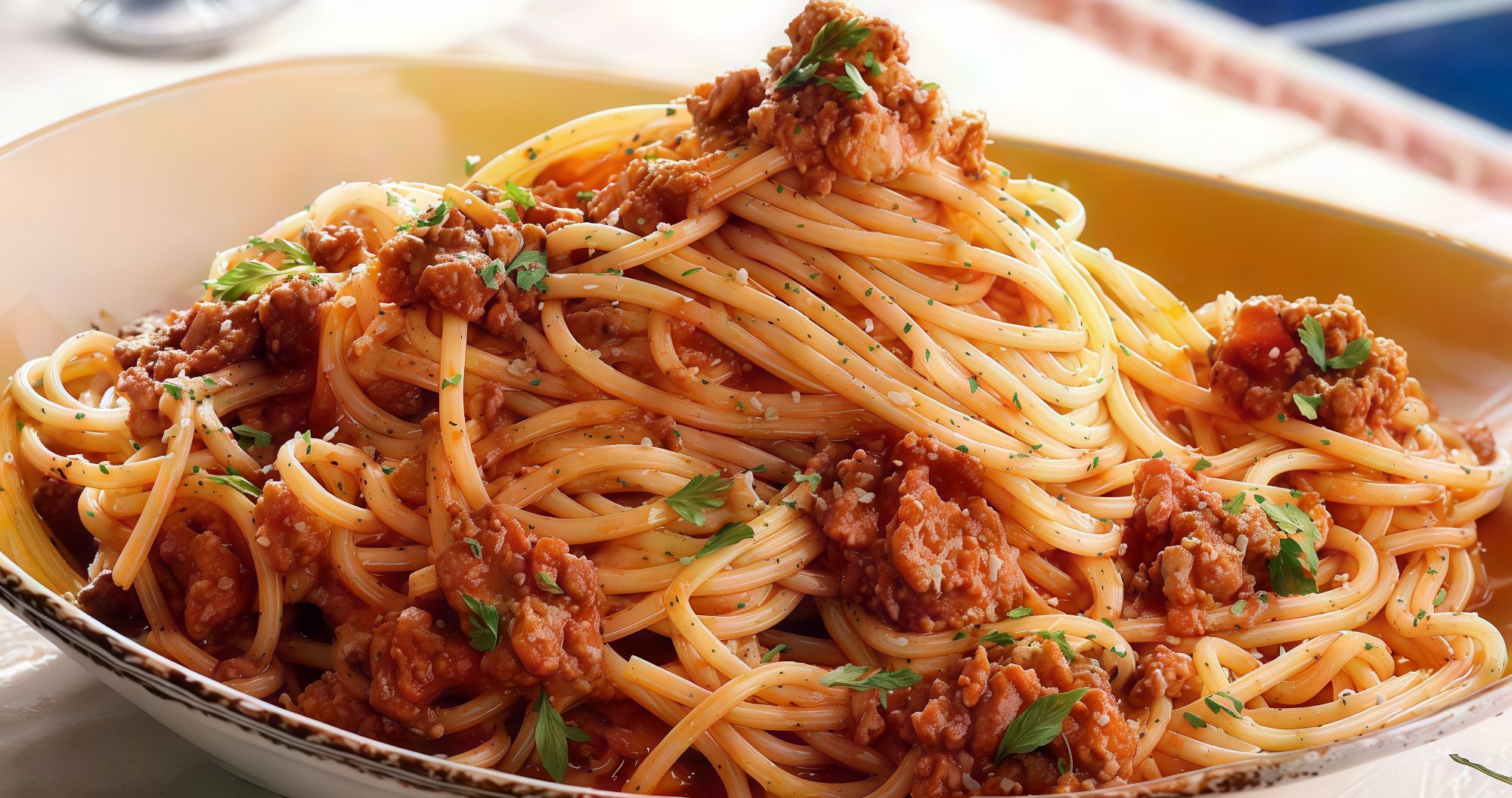 Spaghetti Pasta With Mix Meat