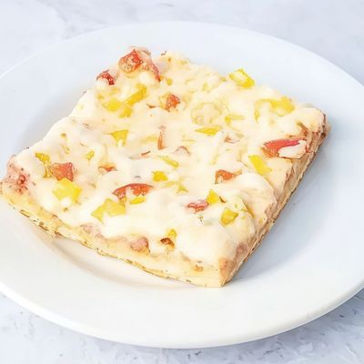 Square slice of pizza