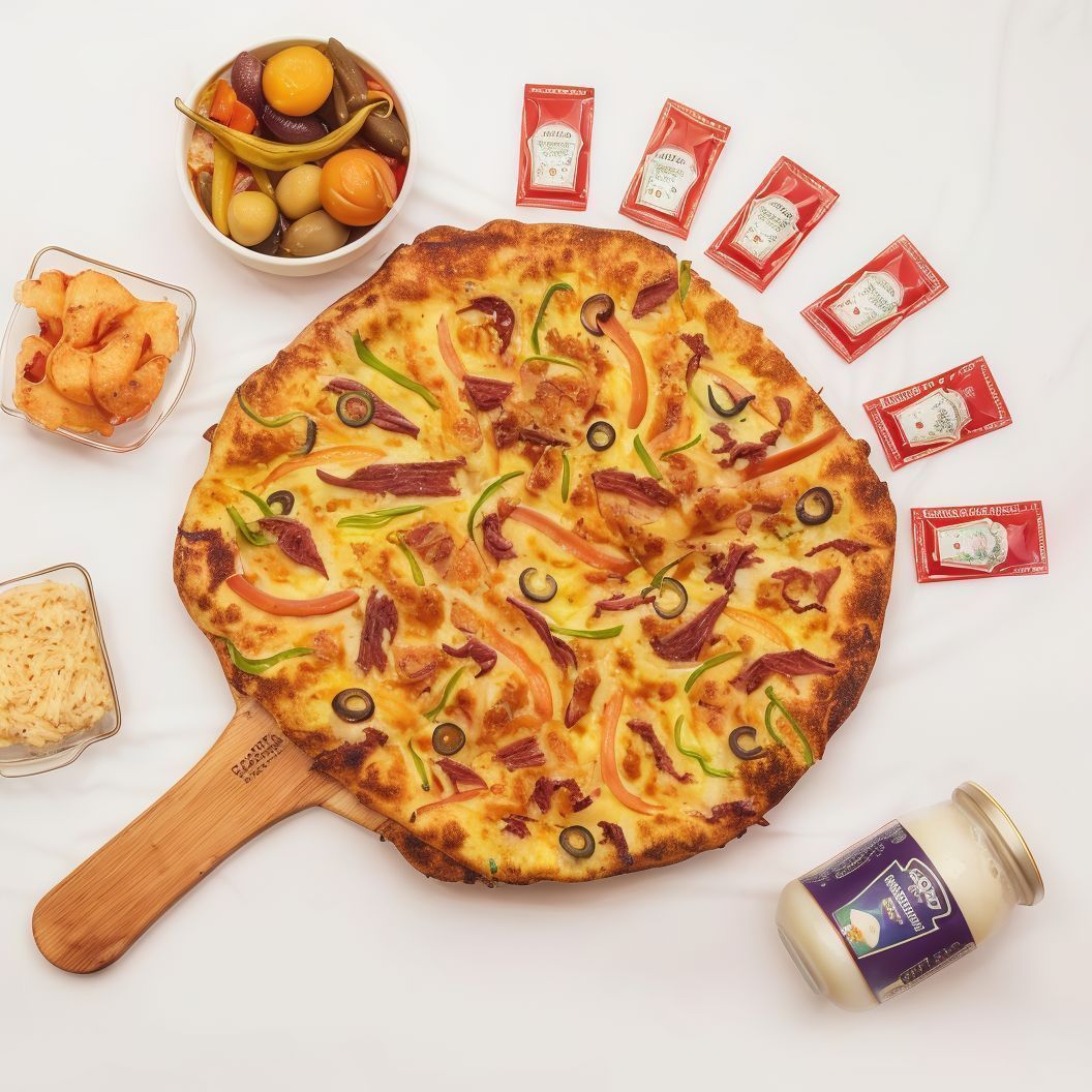 Corned Beef Oriental Pizza