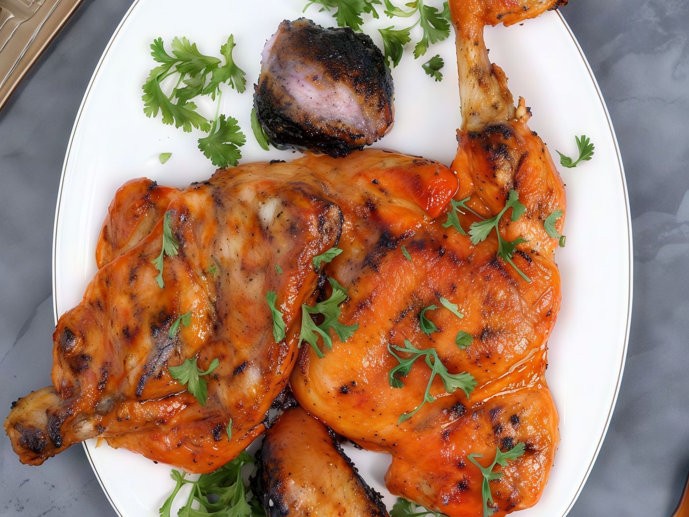 Half Grilled Chicken
