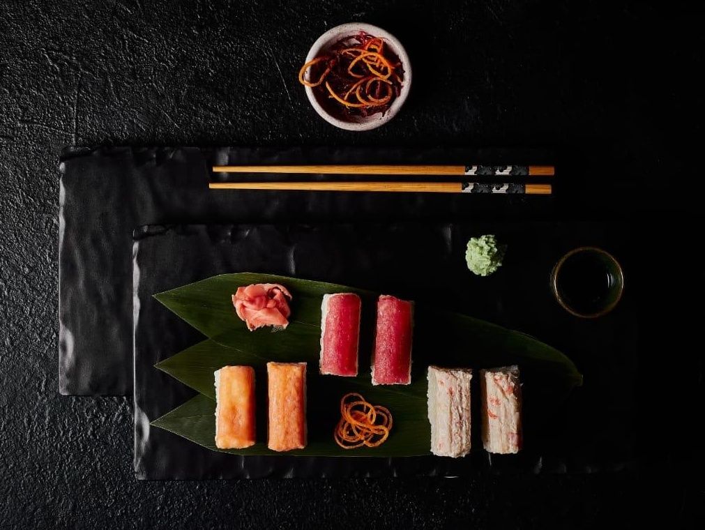Spicy Salmon Oshi Sushi Bowl
