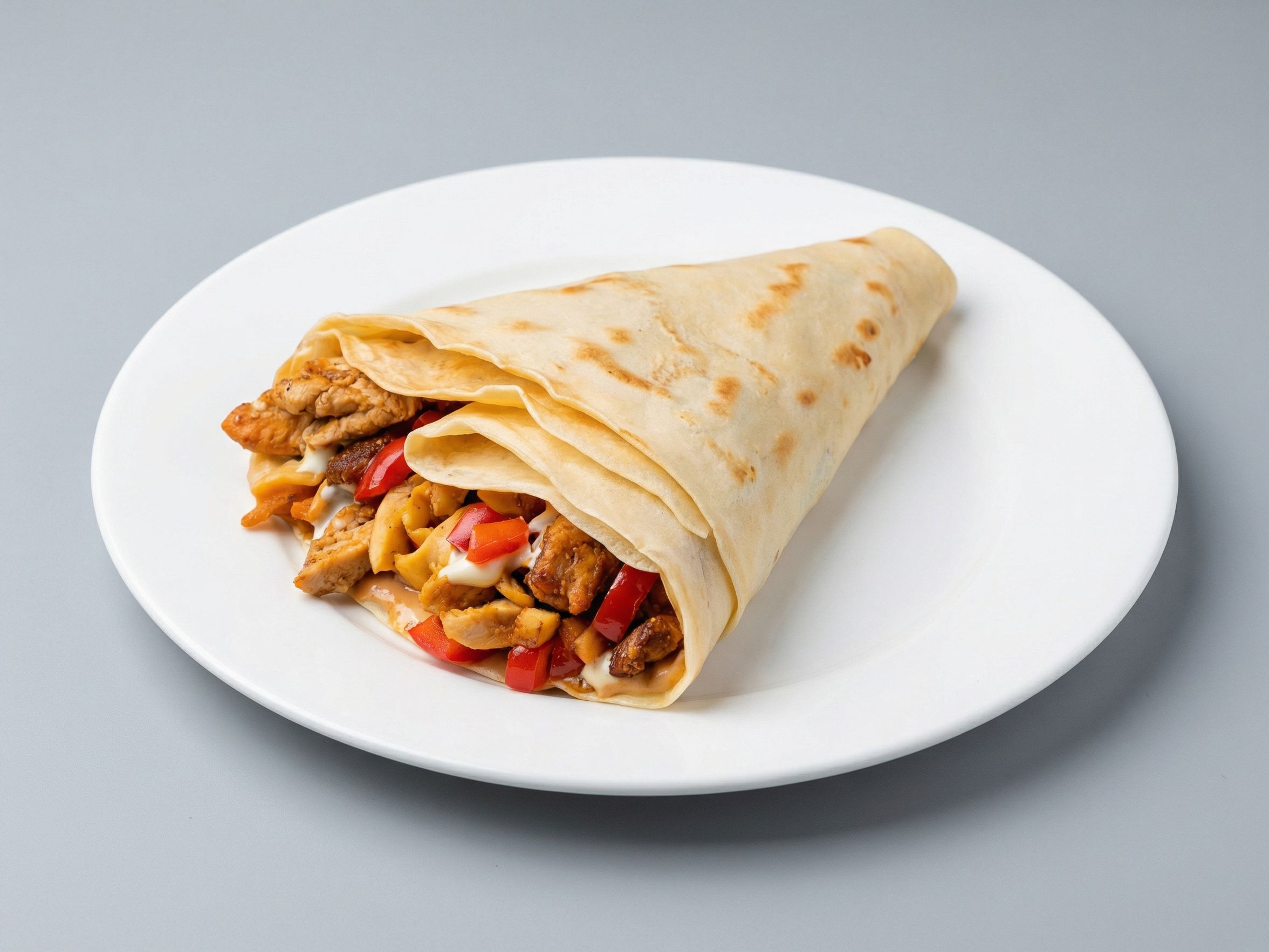 Crepe chicken shawarma